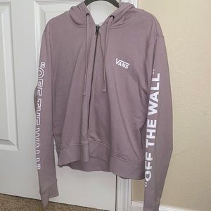 light purple vans zip up